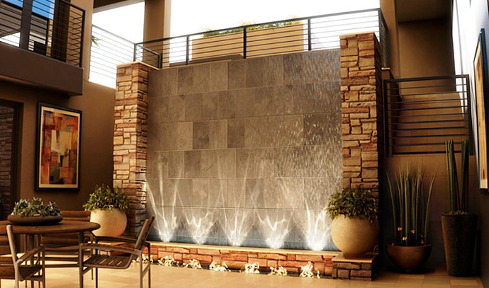 Indoorfountainpros Com Indoorwaterfountains - Water Feature Wall Indoor